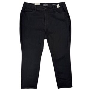 New Judy Blue Slim Fit Jeans Women's Plus Size 24 24W Mid Rise Black Stretch